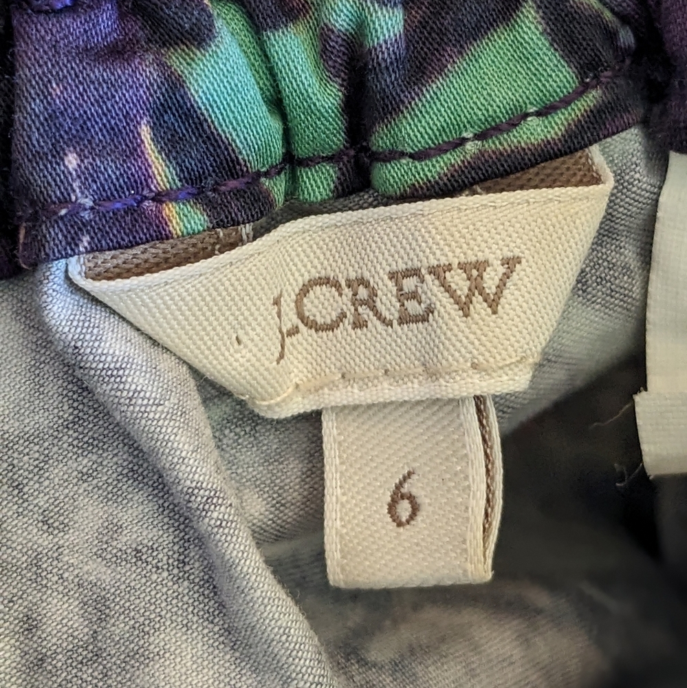 J. Crew Purple 💜 floral Mini Skirt Sz 6 - Picture 5 of 7
